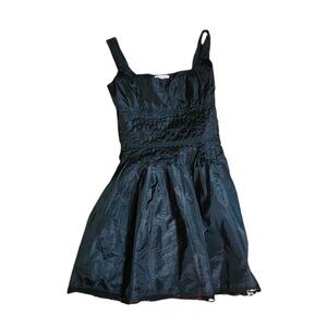 Fire Los Angeles Dress Juniors Size 3 Solid All Black Sleeveless Side Zip